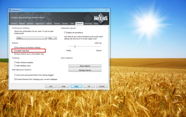 快速启动设置（点击查看大图）