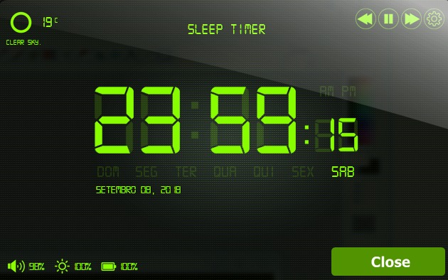 睡眠定时器 LCD 界面